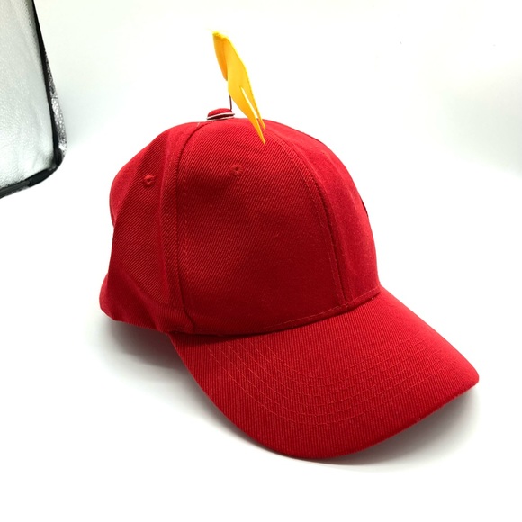 DF Other - DF Men’s Red Bell Cap with Flag